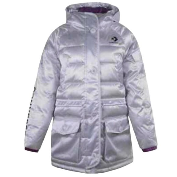 💖MEGA SALE💖🔥 Iridescent Sideline Down Jacket Silver  S XS 10006987-A01 - Picture 1 of 8